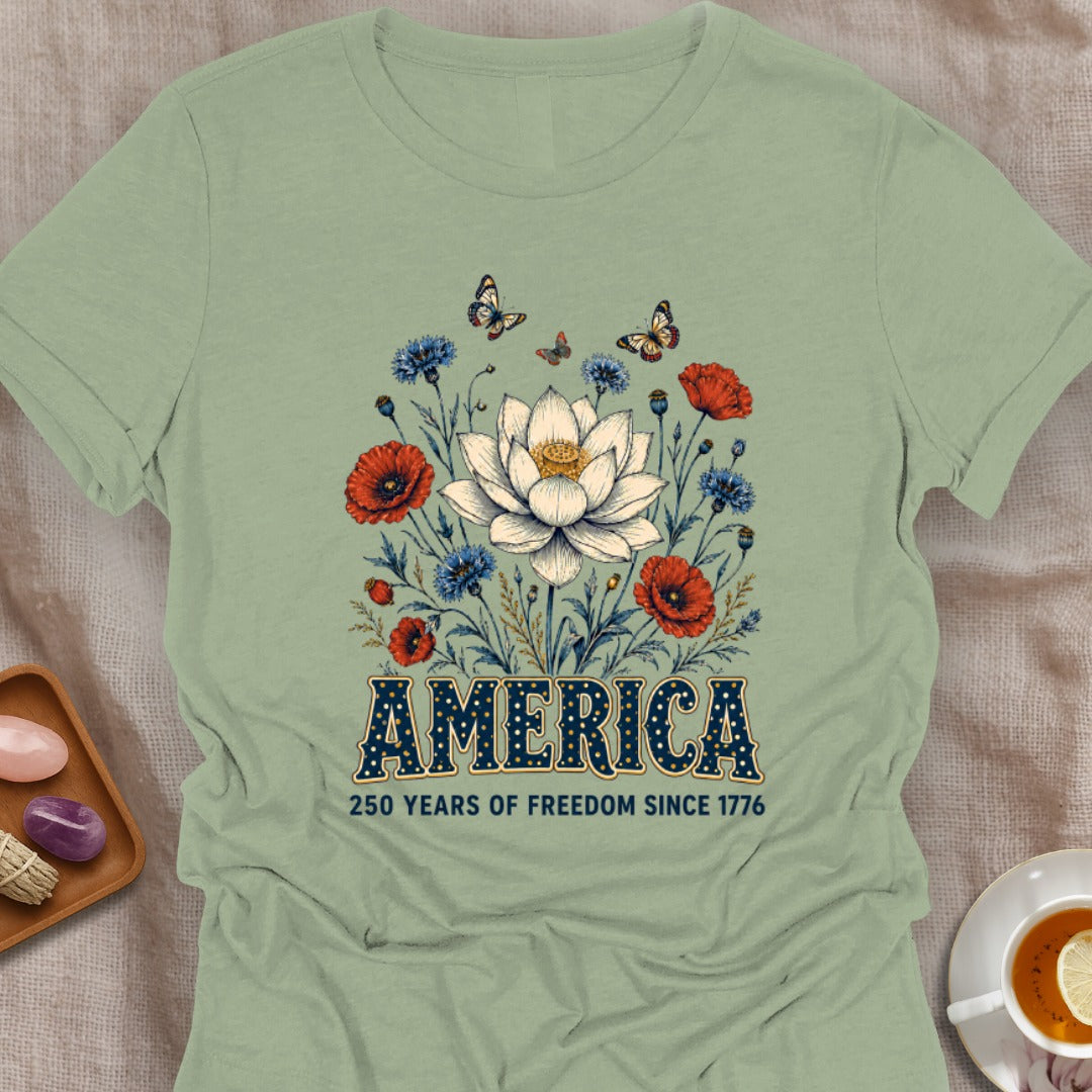 Love Yoga & USA T-Shirt